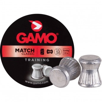 Пули пневматические GAMO Match 4,5мм (500шт) Пули пневматические GAMO Match 4,5мм (500шт)